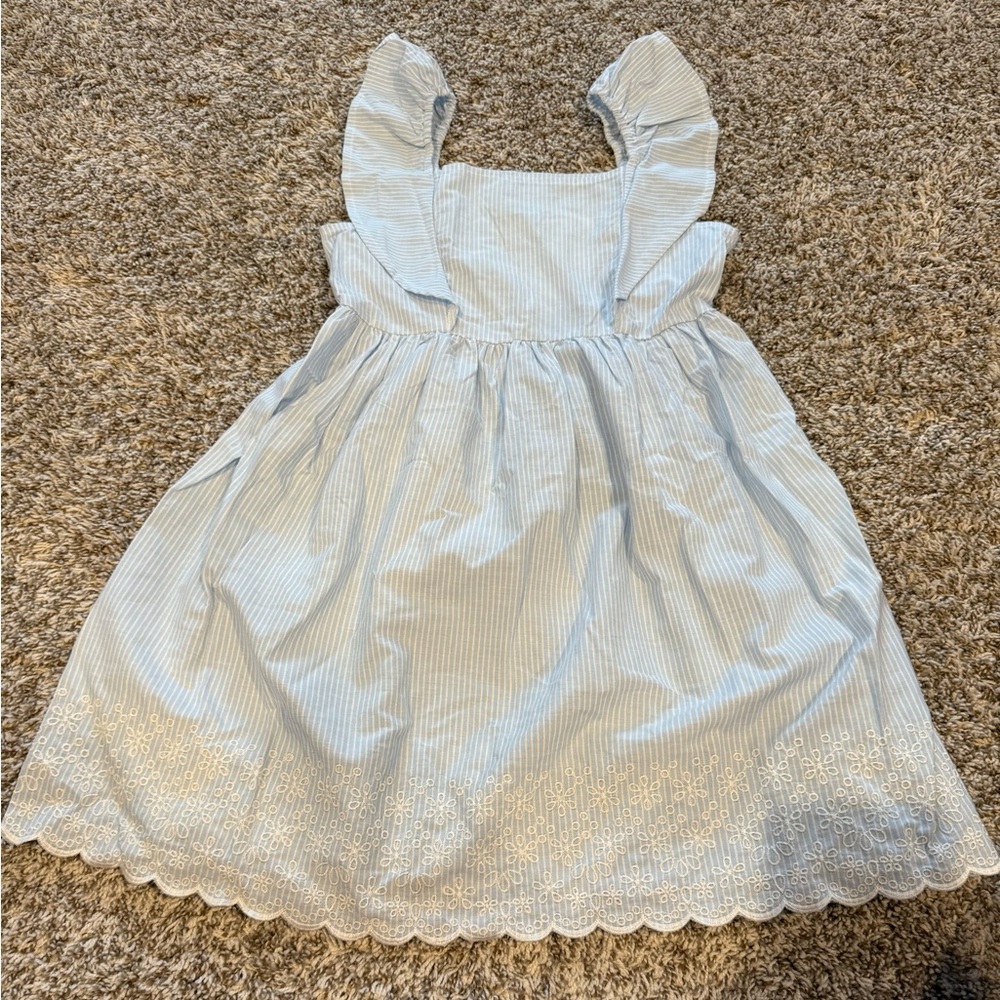 Place Light Blue Striped Dress with White Details